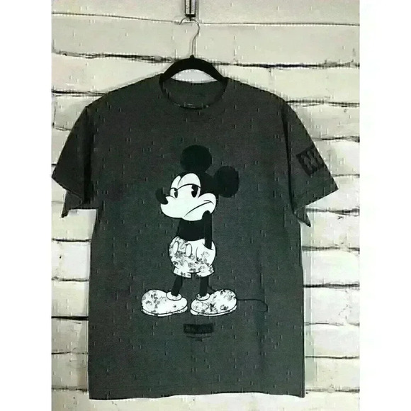 Disney/Neff Tops - Disney Neff Unisex Size M Gray Mickey Mouse Short Sleeve T-Shirt